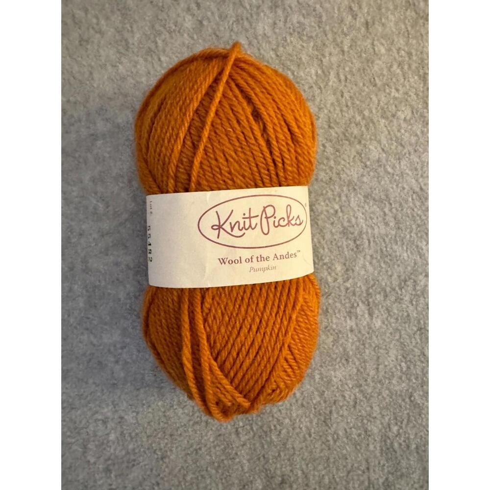 Knit Picks Wool of the Andes Peruvian Highland Wool Worsted Yarn Pumpkin